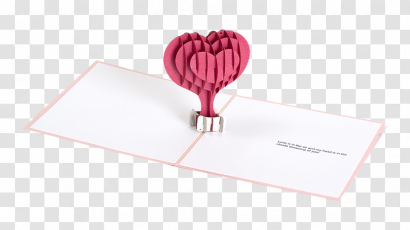 Hot Air Balloon Paper Pop Cards Heart Transparent PNG