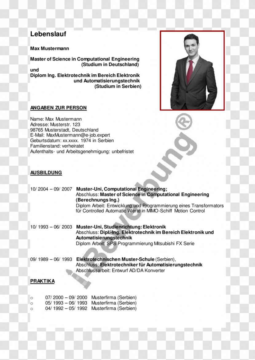 Muster Curriculum Vitae Application For Employment Diploma Résumé - Resume - Diplôme Transparent PNG
