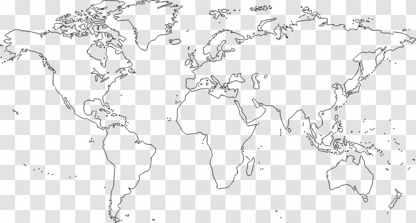 World Map Blank Clip Art - Coloring Book Transparent PNG
