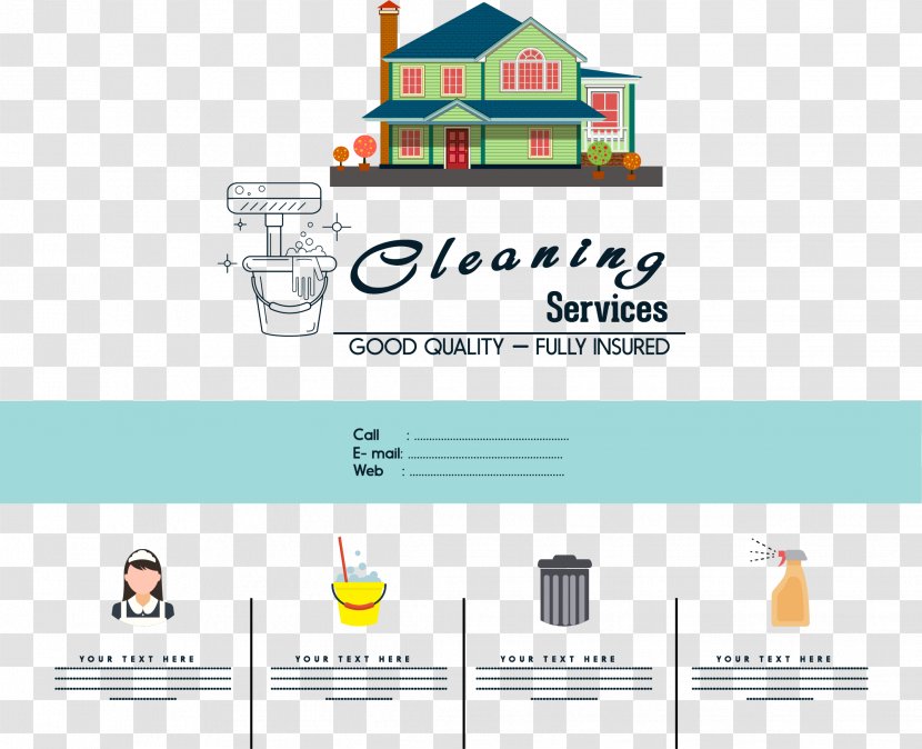 Service Cleanliness Flyer Icon - Paper - Home Cleaning Transparent PNG