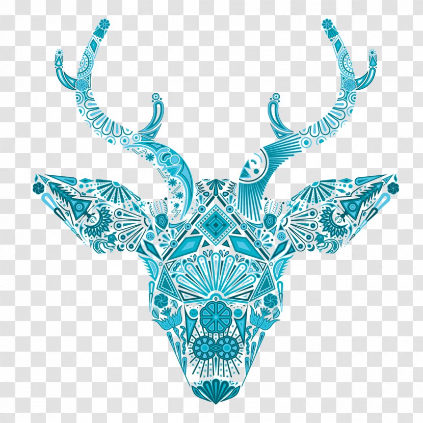 Red Deer Huichol Art Wirikuta - Drawing Transparent PNG