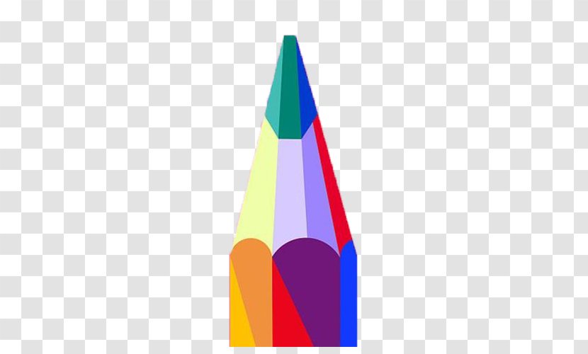 Graphic Design Colored Pencil Computer File - Triangle - Pencils Transparent PNG