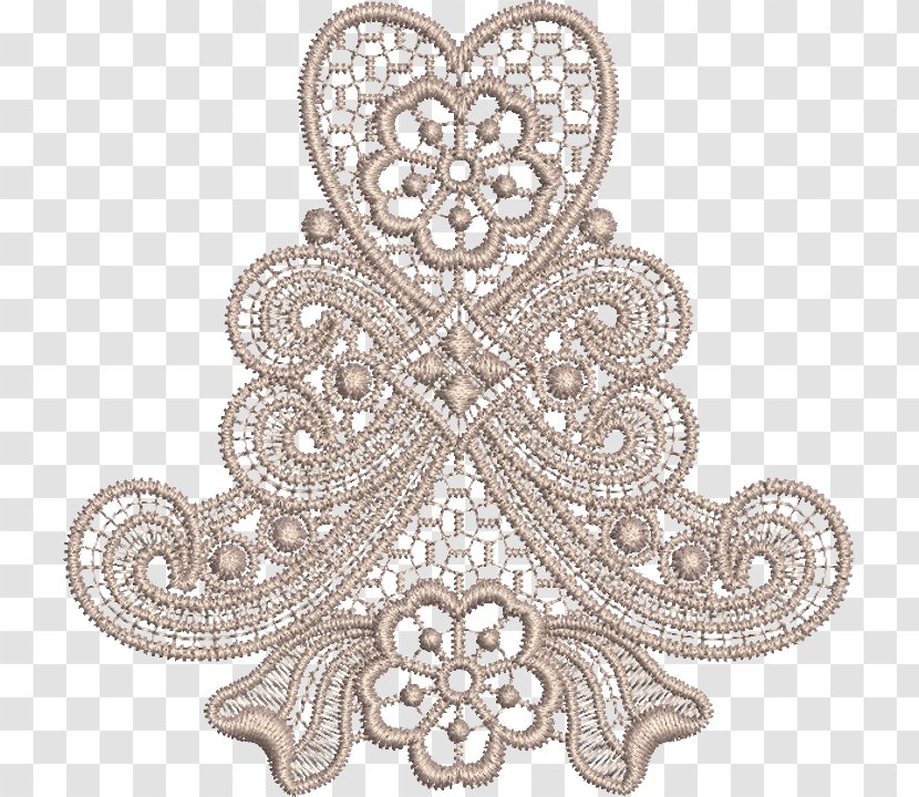 Machine Embroidery Lace Pattern - Doily Transparent PNG