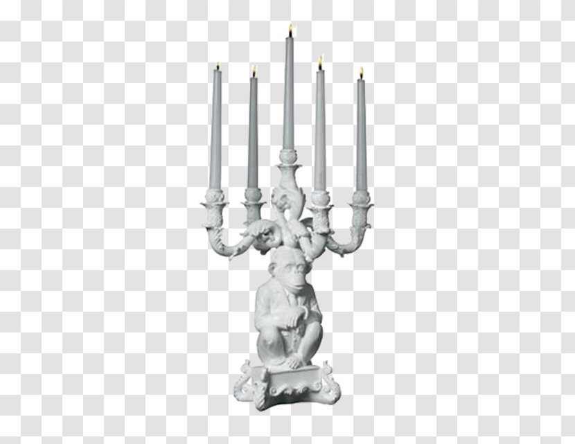 Burlesque Polyresin Clown Candelabra Seletti Candle Holder Mermaid 'Burlesque The Wise Chimpanzee' Transparent PNG