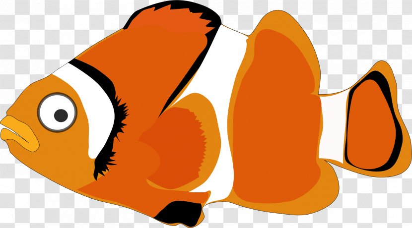 Cartoon Fish Clip Art - Orange Transparent PNG