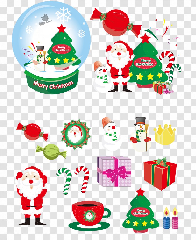 Santa Claus Christmas Ornament Tree Clip Art - Crystal Ball - And Creative Transparent PNG