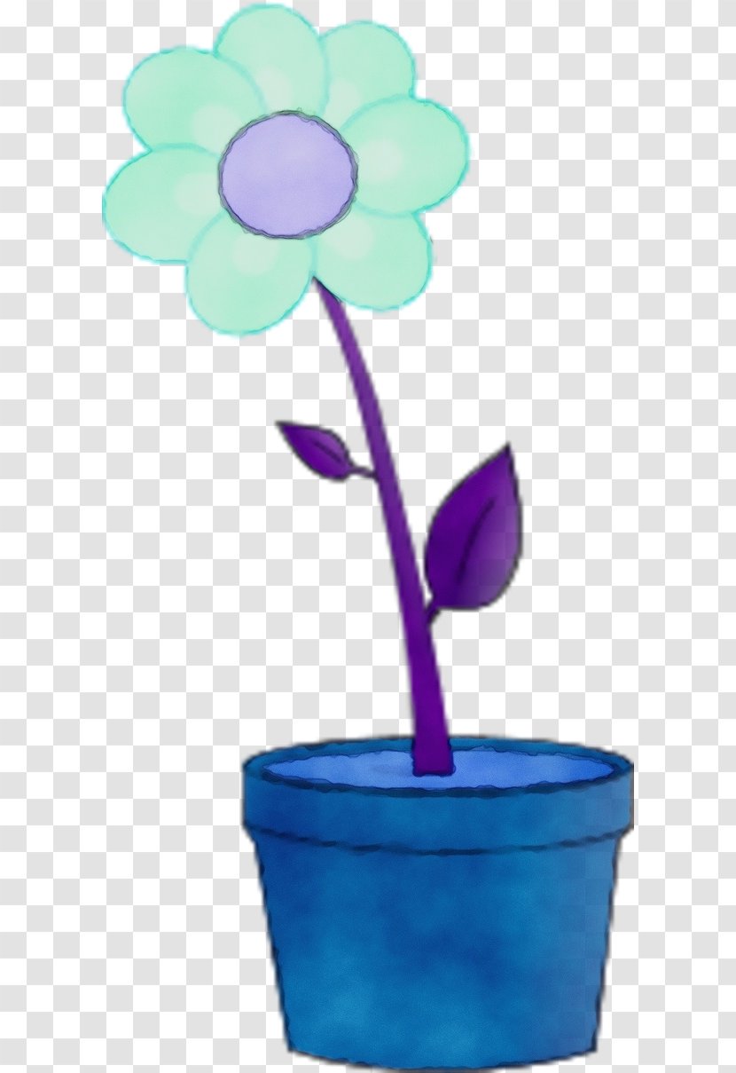 Purple Violet Flowerpot Clip Art Flower - Plant Stem Petal Transparent PNG