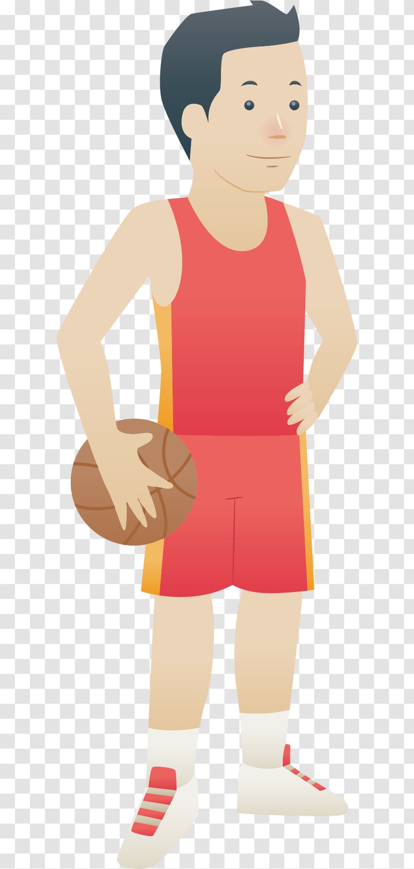 Cartoon Basketball Illustration - Flower - Player Vector Transparent PNG