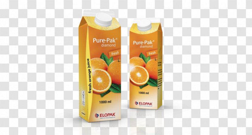 Orange Drink Juice Elopak Milk - Juicebox Transparent PNG