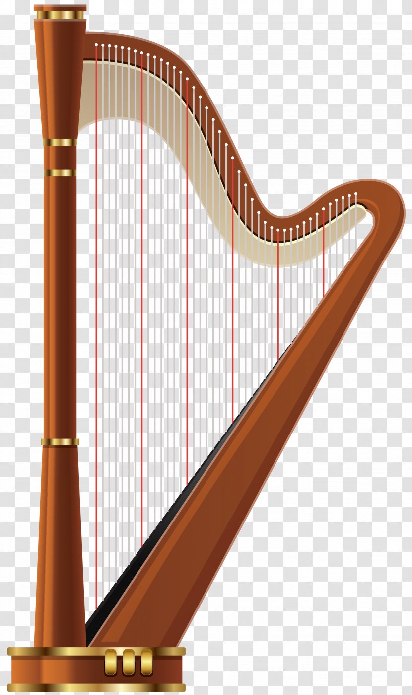 Celtic Harp Musical Instruments Clip Art - Silhouette Transparent PNG