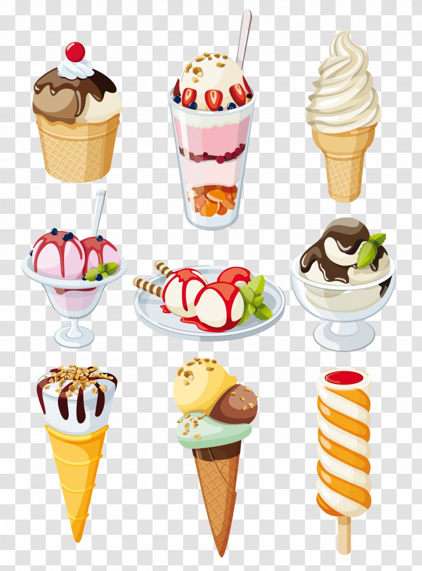 Ice Cream Vector Graphics Royalty-free Illustration - Knickerbocker Glory Transparent PNG