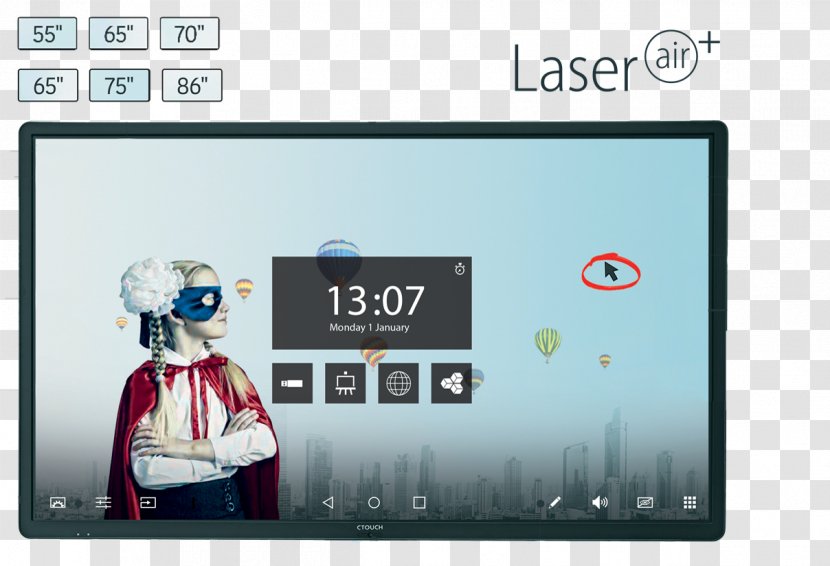 Touchscreen Display Device Interactive Whiteboard Computer Monitors 4K Resolution - Text - Annotation Transparent PNG
