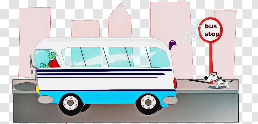 Transport Vehicle Cartoon Car Bus - Public Commercial Transparent PNG