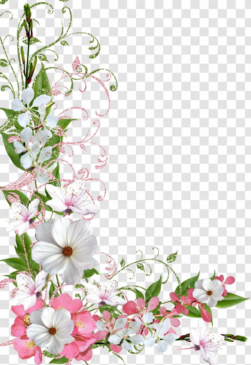 Border Flowers Clip Art - Alpha Compositing - Spring Transparent PNG