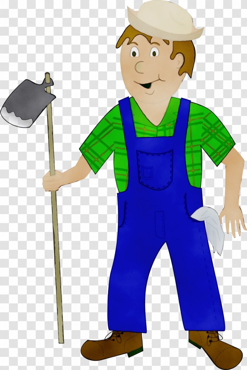 Watercolor Drawing - Gardener - Costume Cleanliness Transparent PNG