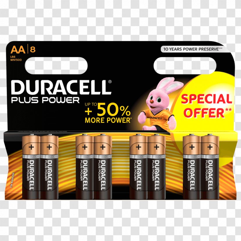 AA Battery Duracell Alkaline Electric Digital Cameras - Aa Transparent PNG