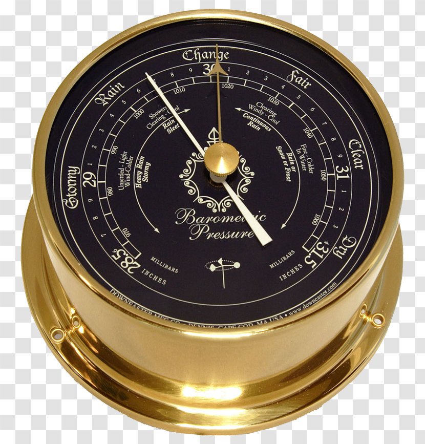Barometer Cape Cod Wind & Weather Atmospheric Pressure Thermometer - Pic Transparent PNG
