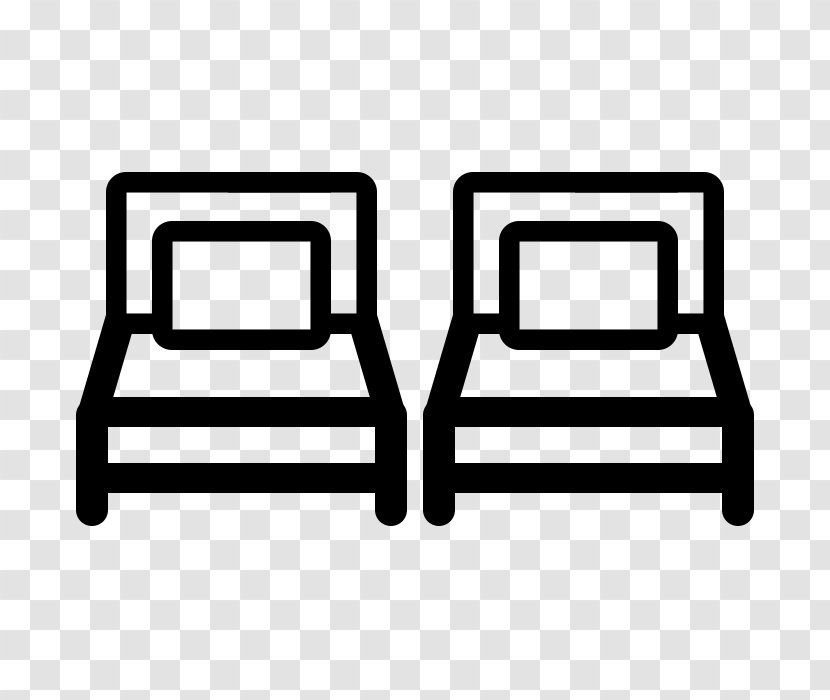 Chair Line Angle - Black And White - Twin Bed Transparent PNG
