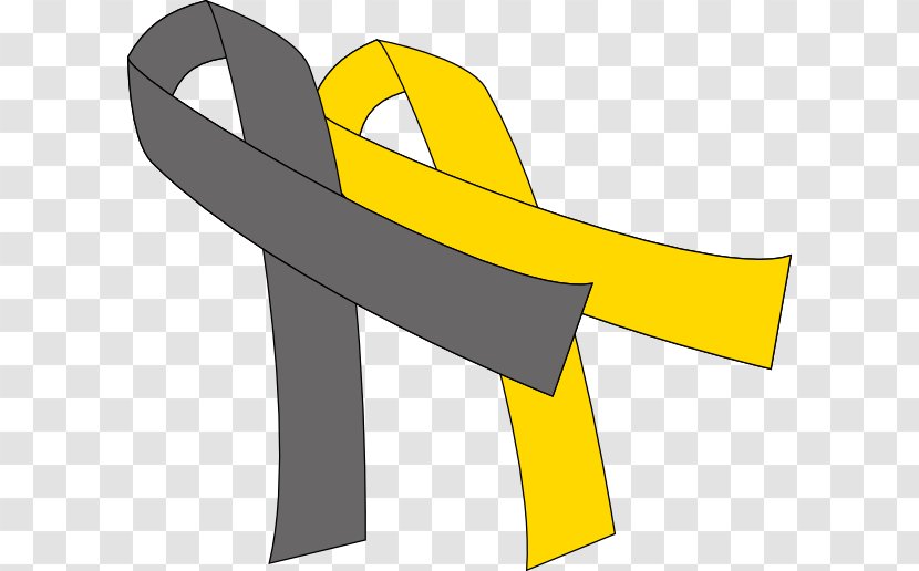 Awareness Ribbon Gold Cancer Clip Art - Brain Tumor Transparent PNG