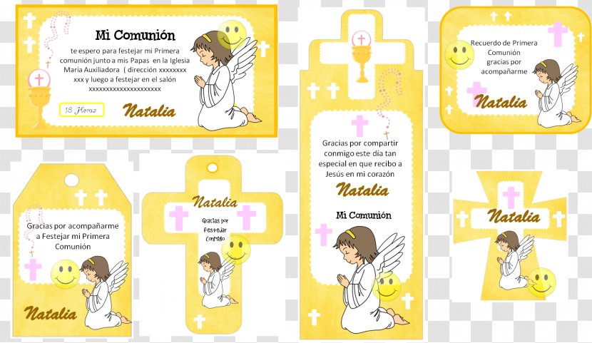 First Communion Eucharist Candy Bar Photography - Price - Illustration Cards Transparent PNG
