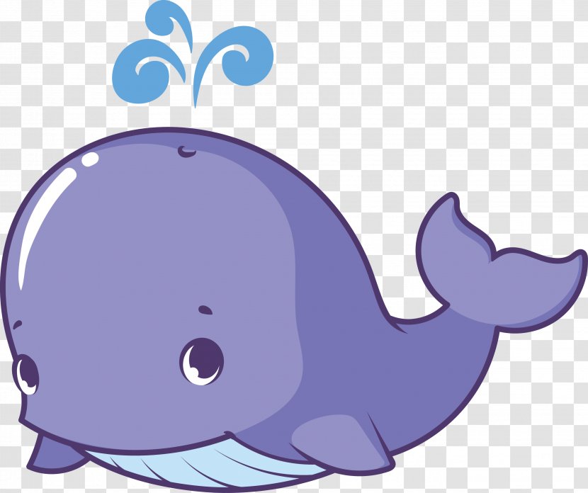 Whale Cartoon Illustration - Dolphin - Vector Transparent PNG