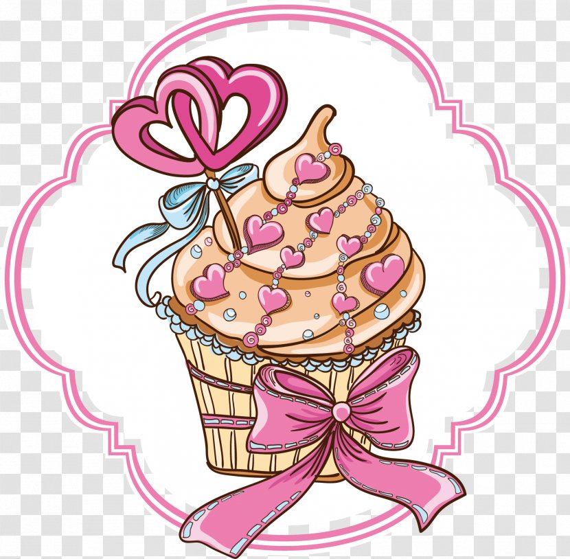 Cupcake Bakery Logo Pastry - Cake - Pink Transparent PNG