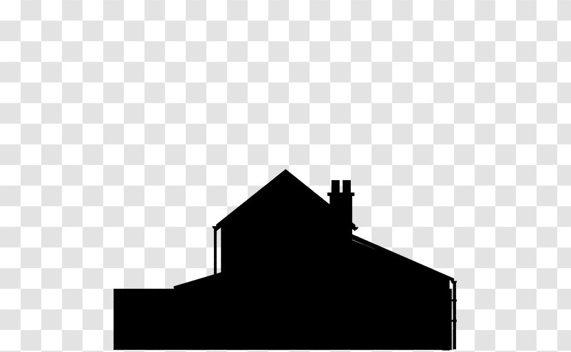 Black House Roof Line Silhouette - Sky Transparent PNG