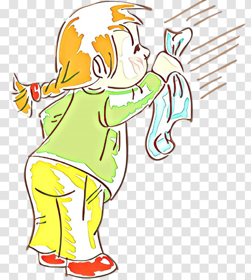 Cartoon Line Art Happy Pleased Gesture Transparent PNG