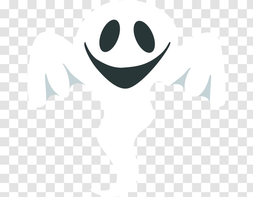 Black And White Festival Cartoon - Halloween - Creative Ghost Transparent PNG