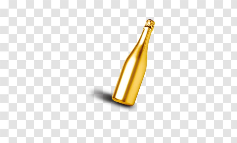 Bottle Gift Gold - Drink - Creative Christmas Transparent PNG
