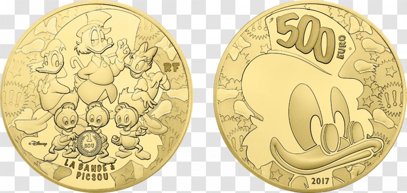 Gold Coin Scrooge McDuck Monnaie De Paris - Money Transparent PNG