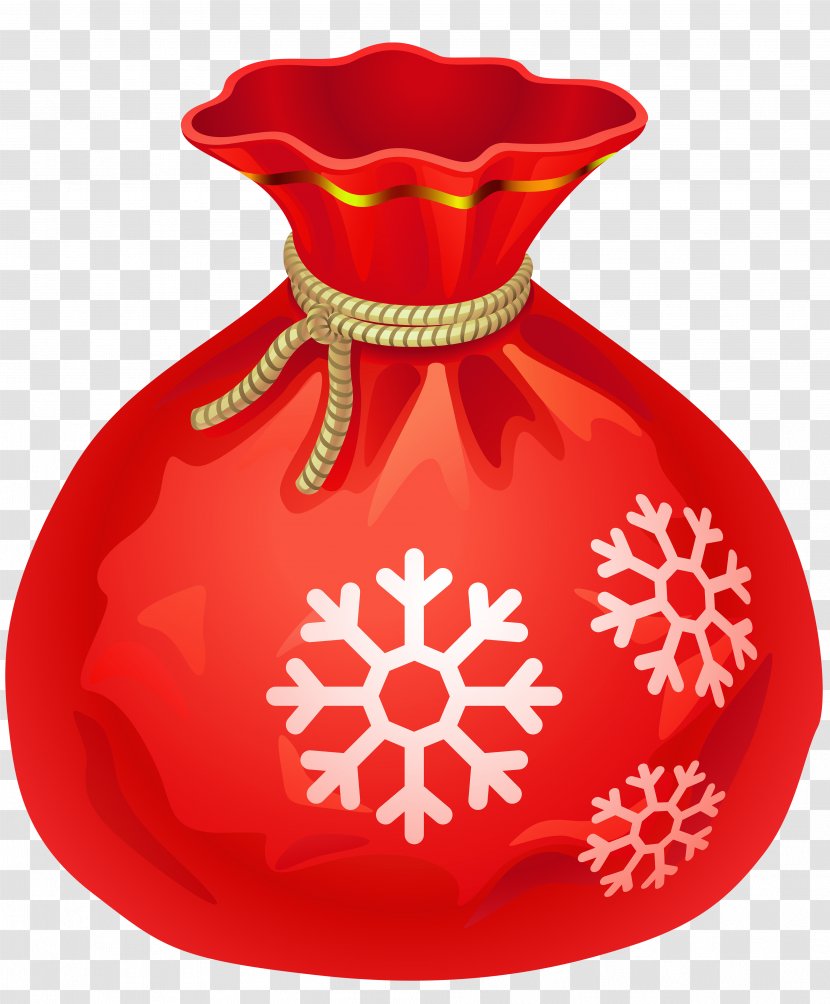 Santa Claus Bag Christmas Clip Art - Transparent Red Clipart Transparent PNG