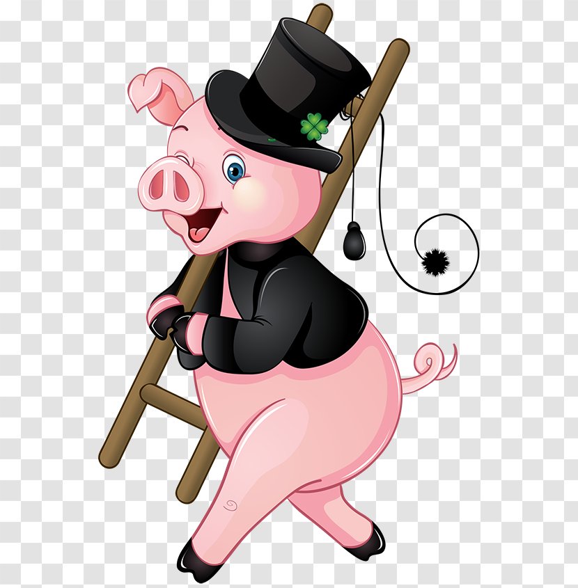 Chimney Sweep Pig Fototapet Clip Art - Watercolor Transparent PNG