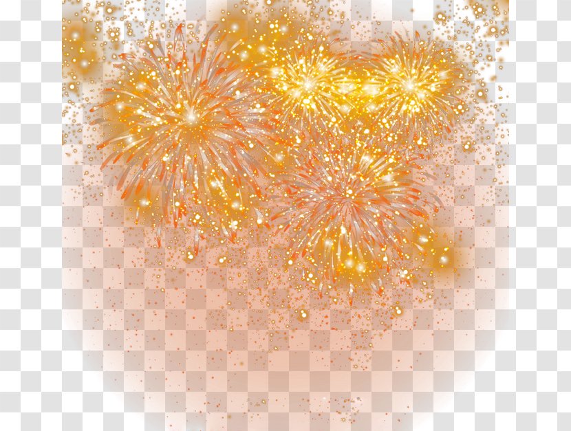 Yellow Computer Wallpaper - Fireworks Transparent PNG