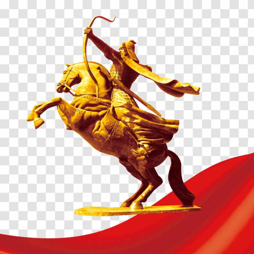 Download Zhongbao'an Fang Computer File - Image Resolution - Horseback Archer Sculpture Transparent PNG