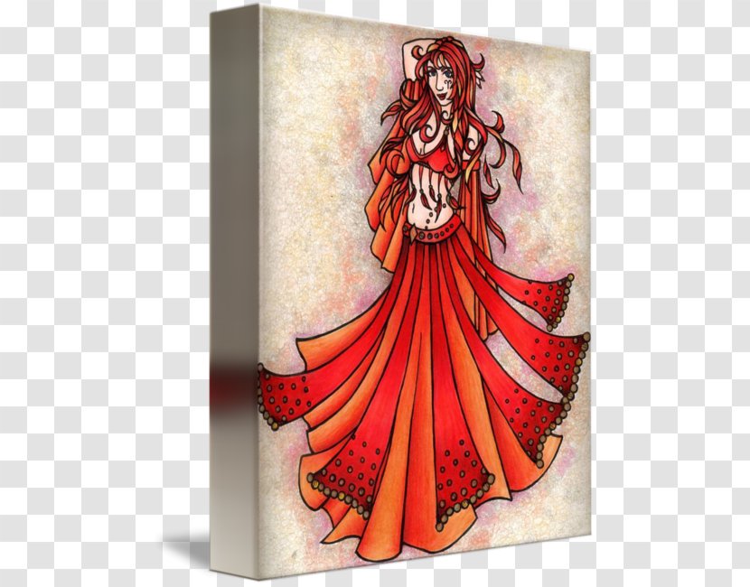 Fine Art Dance Drawing - Belly Dancer Transparent PNG