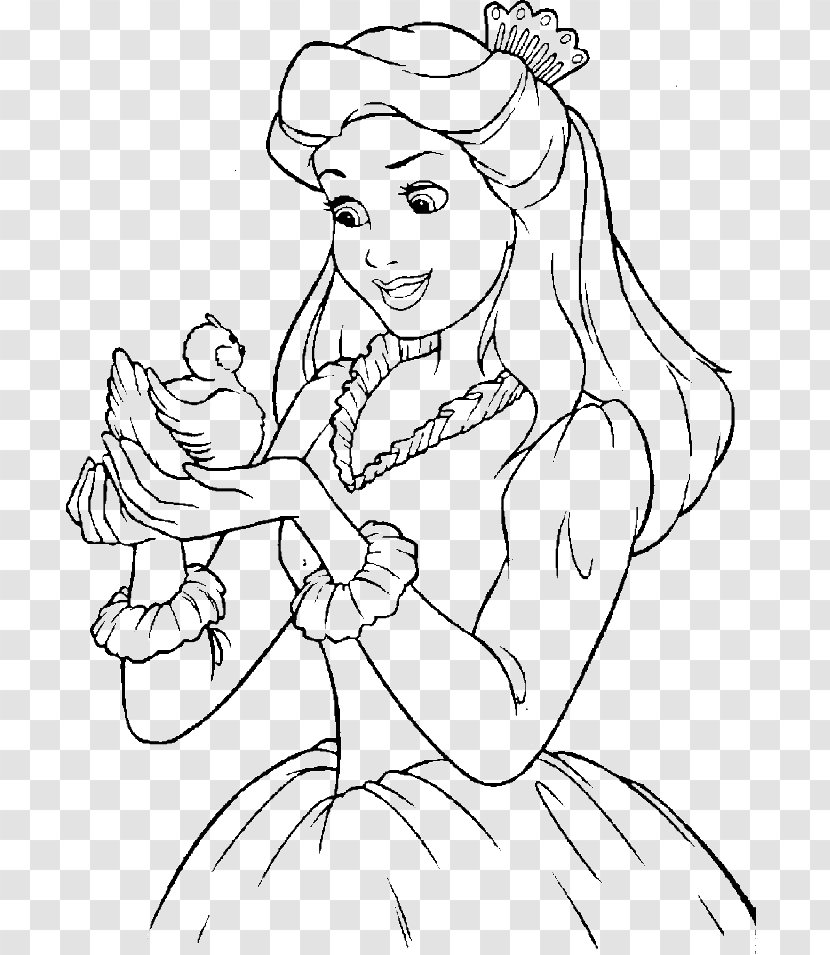 Belle Coloring Book Disney Princess Ariel Fairies - Flower Transparent PNG