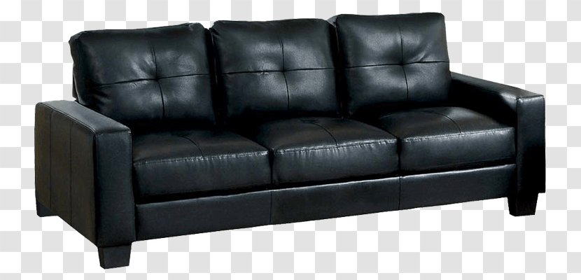 Futon Couch Sofa Bed Furniture Leather - Living Room - Back Transparent PNG