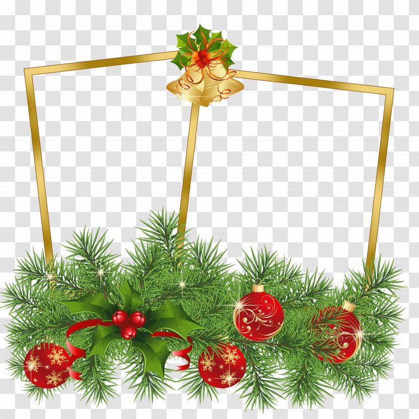 Christmas Ornament Picture Frames Tree - Floral Design Transparent PNG