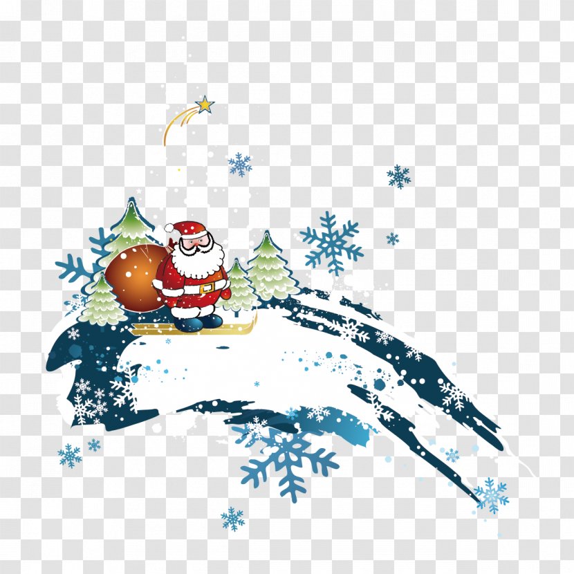 Santa Claus Christmas Snow Clip Art - Area - Ski Transparent PNG