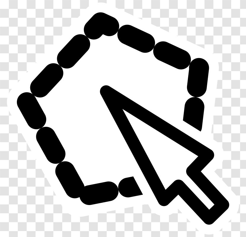 Computer Mouse Pointer Cursor - Black And White Transparent PNG