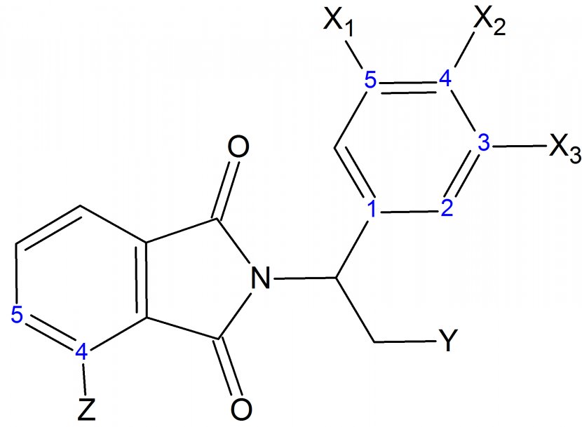 Thalidomide Phosphodiesterase Inhibitor Pomalidomide Phosphodiesterase-4 - Diagram - Resin Transparent PNG