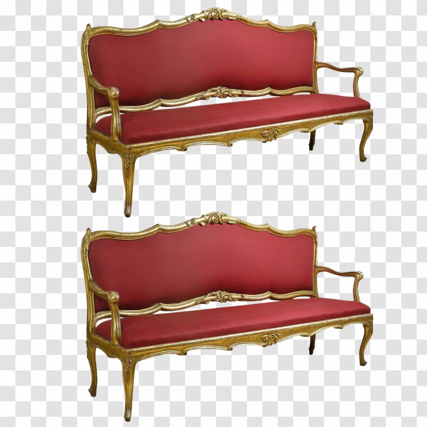 Loveseat Louis Quinze France Couch Furniture Transparent PNG