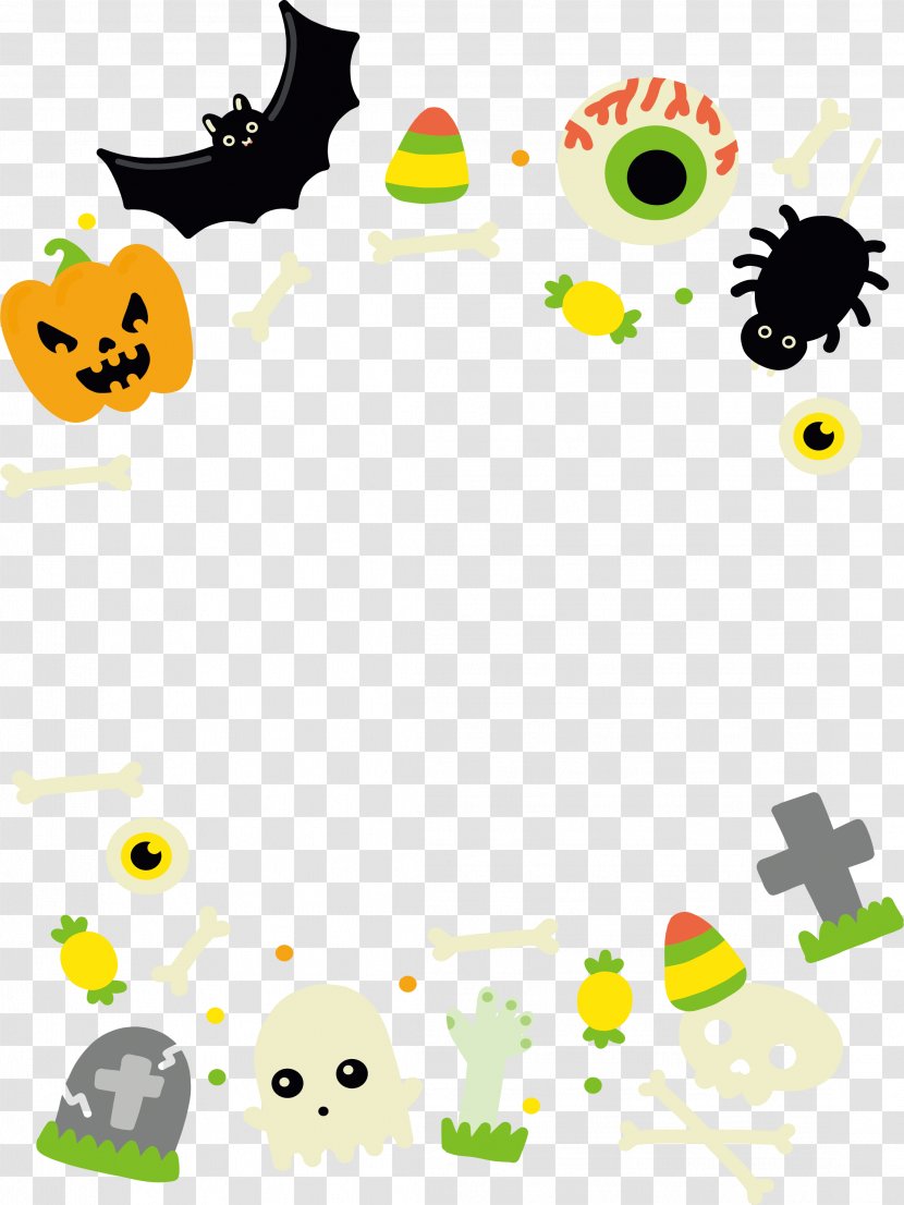 Halloween Icon - Text - Cartoon Border Transparent PNG