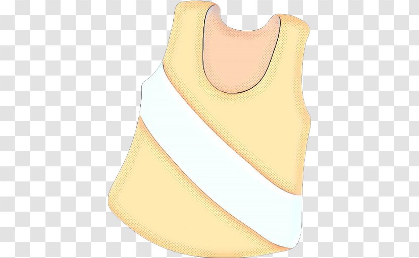 Yellow Clothing White Neck Bib - Pop Art - Blouse Vest Transparent PNG