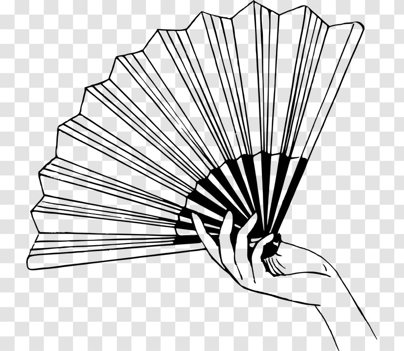 Hand Fan Paper Clip Art Transparent PNG