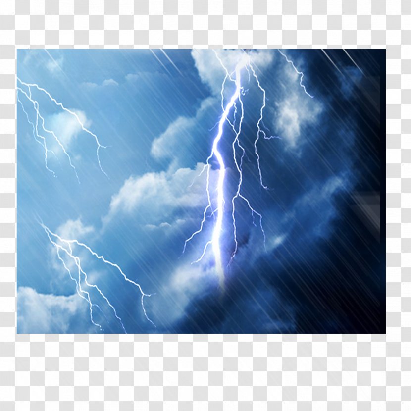 Lightning Rain Effect Thunder - Storm - And Transparent PNG
