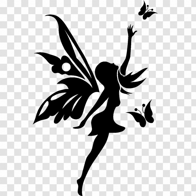 Tinker Bell Silhouette Fairy - Disney Fairies - Wall Decal Transparent PNG