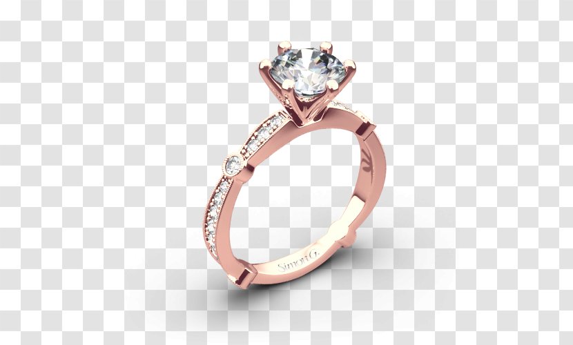 Diamond Solitaire Engagement Ring Wedding Transparent PNG