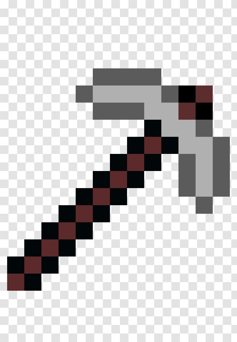 Minecraft Pixel Art Pickaxe Transparent PNG